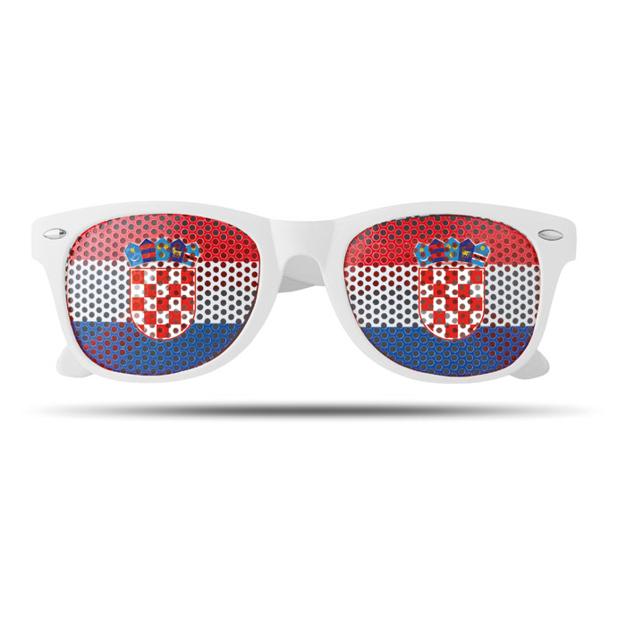 Lunettes promotionnelles - FLAG FUN Blanc / Bleu